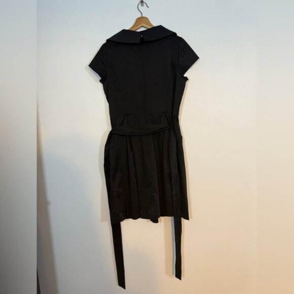 Dressbarn Collection Black Fit & Flare Dress w/ Crystal Buttons – Size 12 - Picture 7 of 12